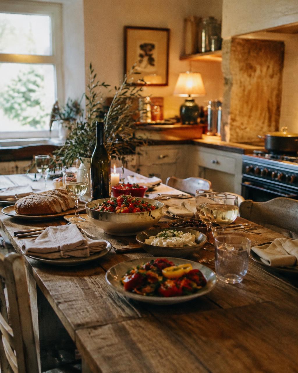 A supper club table